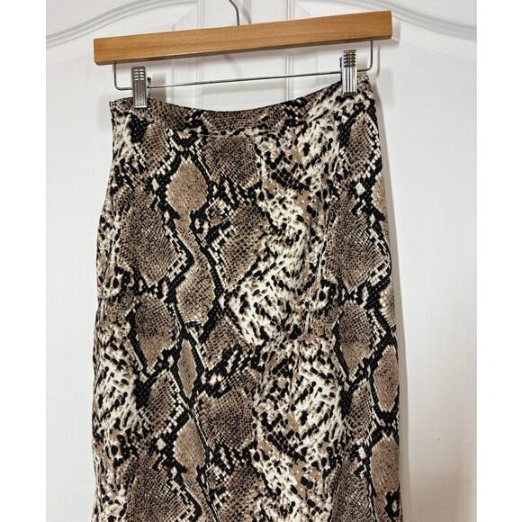 LoveRiche Women S Snakeskin Long Skirt Back Zipper Bold Animal Print - Picture 2 of 7